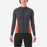 FXR2441231 Giro vrouwen chrono pro windbloc jersey vermiljoen