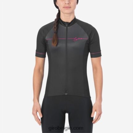 FXR2441234 Giro vrouwen chrono sportshirt zwarte stroom