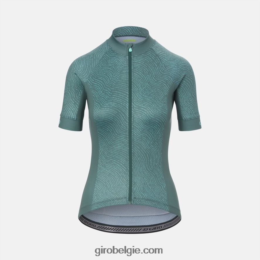 fxr2441236_giro_vrouwen_chrono_sportshirt_grijs_groen_springen.jpg FXR2441236 Giro vrouwen chrono sportshirt grijs groen springen - Image 1