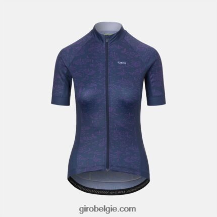 FXR2441237 Giro vrouwen chrono sportshirt middernacht blauwe puinhoop