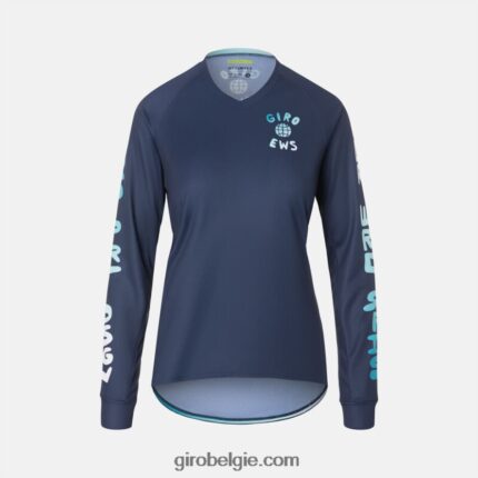 FXR2441270 Giro vrouwen ruige ls jersey middernacht blauwe ews