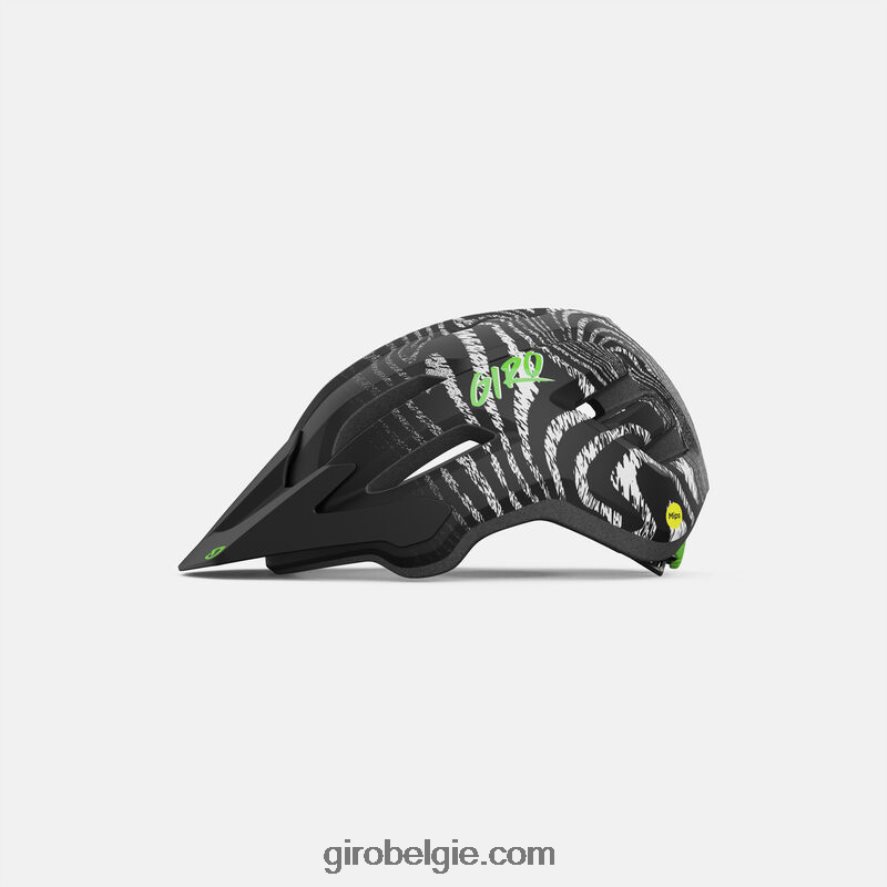 FXR2441389 Giro kinderen armatuur mips ii jeugdhelm mat zwart/wit rimpel - Image 2