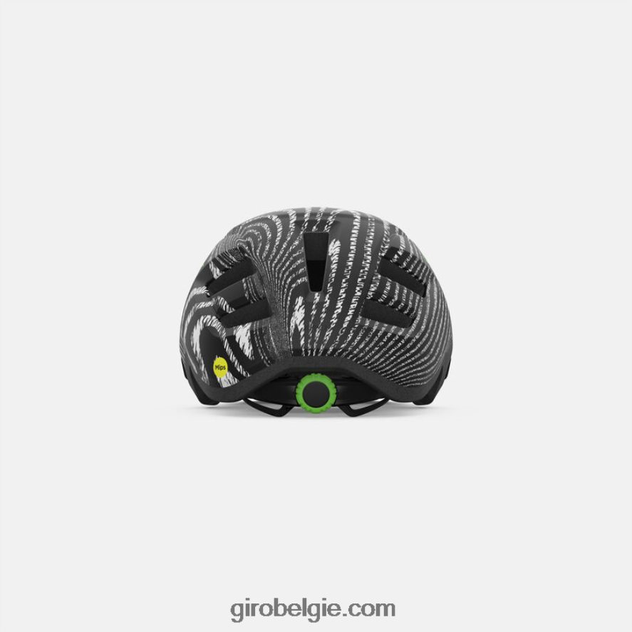 FXR2441389 Giro kinderen armatuur mips ii jeugdhelm mat zwart/wit rimpel - Image 4