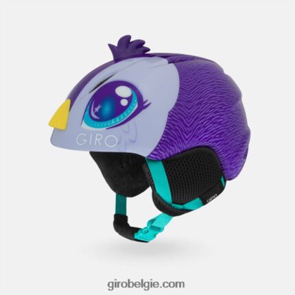 FXR2441519 Giro kinderen lancering plus helm paarse pinguïn