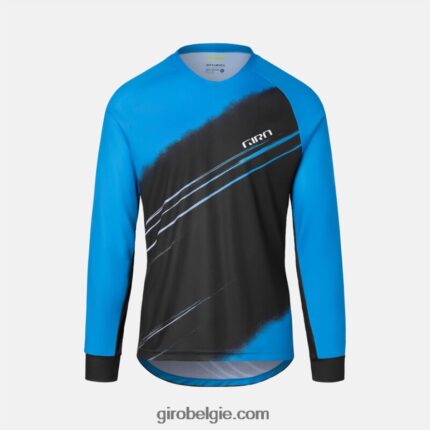 FXR244154 Giro Heren ruige ls jersey een blauwe actuator
