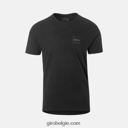 FXR244242 Giro Heren tee zwart avonturenraster