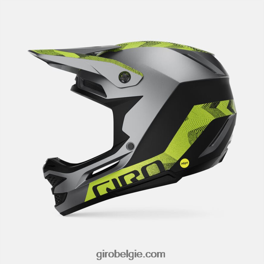 FXR244262 Giro uniseks opstandige bolvormige helm mat metallic zwart/ano lime - Image 2