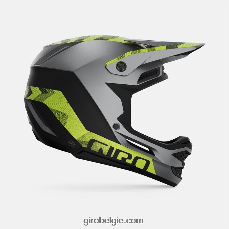 FXR244262 Giro uniseks opstandige bolvormige helm mat metallic zwart/ano lime - Image 3