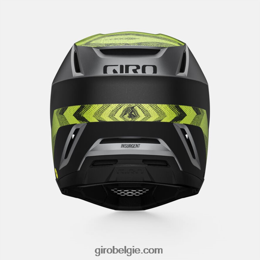 FXR244262 Giro uniseks opstandige bolvormige helm mat metallic zwart/ano lime - Image 4