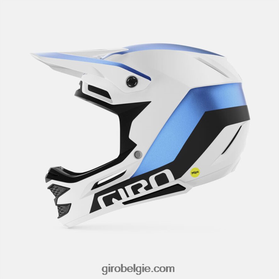 FXR244263 Giro uniseks opstandige bolvormige helm mat wit/ano blauw - Image 2