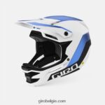 FXR244263 Giro uniseks opstandige bolvormige helm mat wit/ano blauw