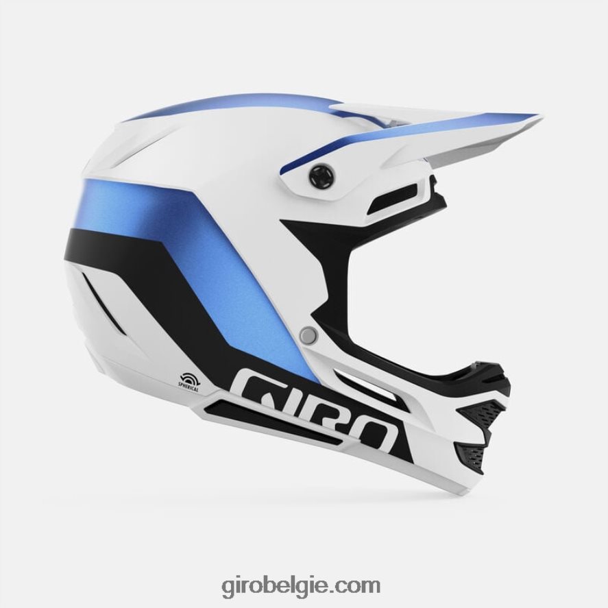 FXR244263 Giro uniseks opstandige bolvormige helm mat wit/ano blauw - Image 3
