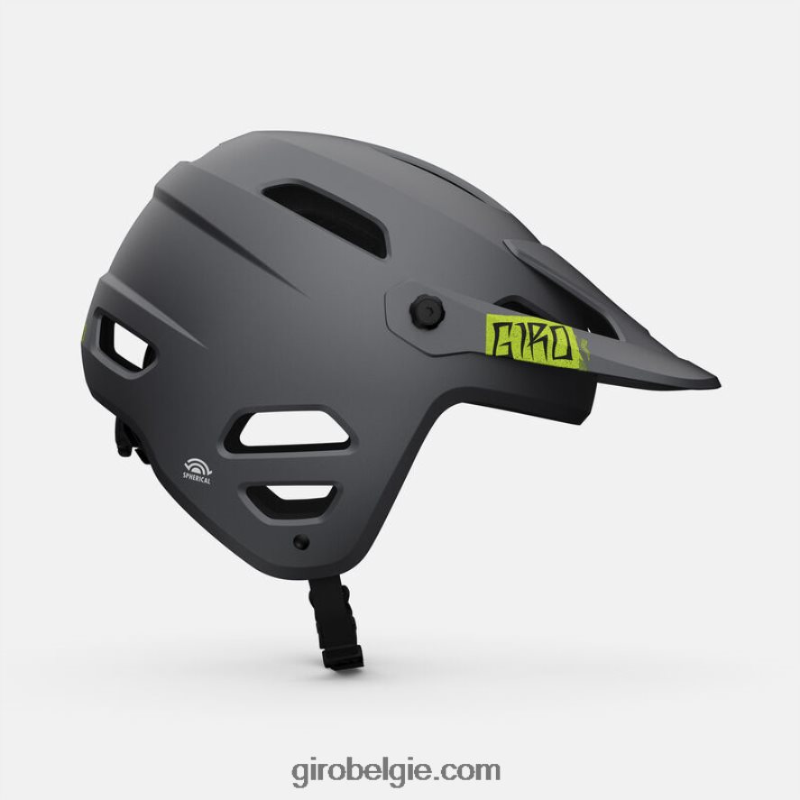 FXR244283 Giro uniseks tiran bolvormige helm mat metallic zwart/ano lime - Image 3