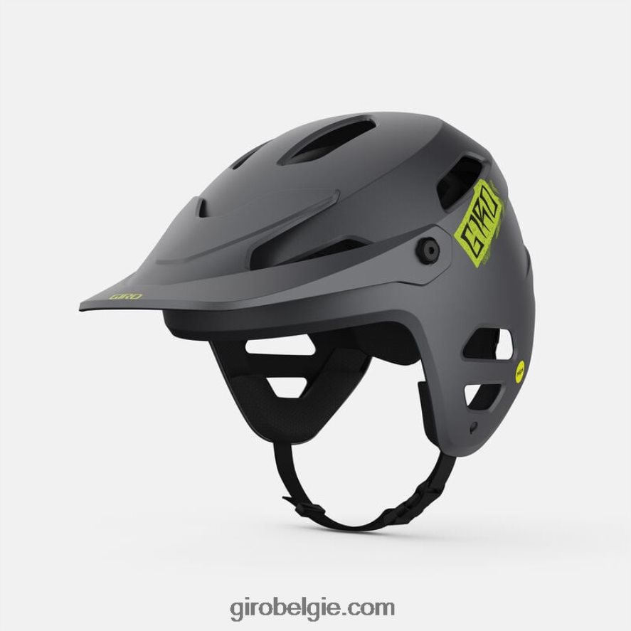 FXR244283 Giro uniseks tiran bolvormige helm mat metallic zwart/ano lime - Image 1