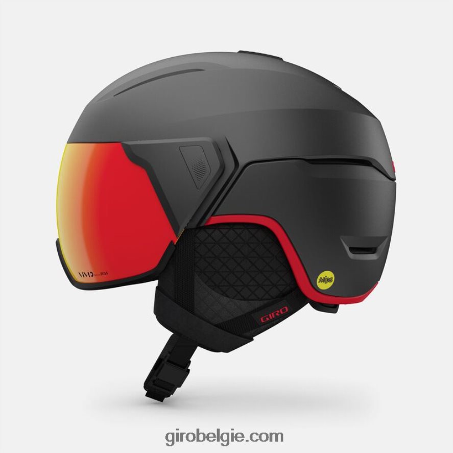 fxr244306_giro_heren_baan_sferische_helm_mat_grafiet_rood.jpg FXR244306 Giro Heren baan sferische helm mat grafiet/rood - Image 1