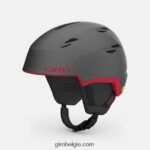 FXR244351 Giro Heren raster bolvormige helm mat grafiet/rood - Image 2