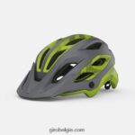 FXR244475 Giro uniseks verdienen bolvormige helm mat metallic zwart/ano lime