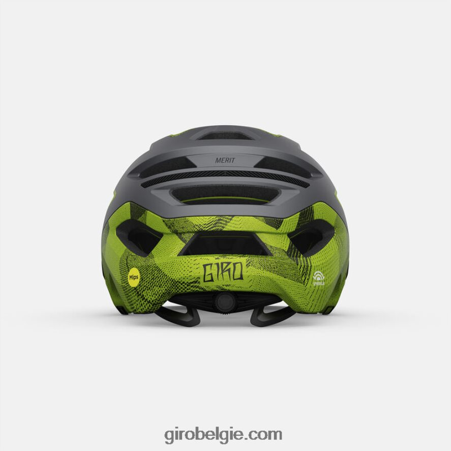 FXR244475 Giro uniseks verdienen bolvormige helm mat metallic zwart/ano lime - Image 4
