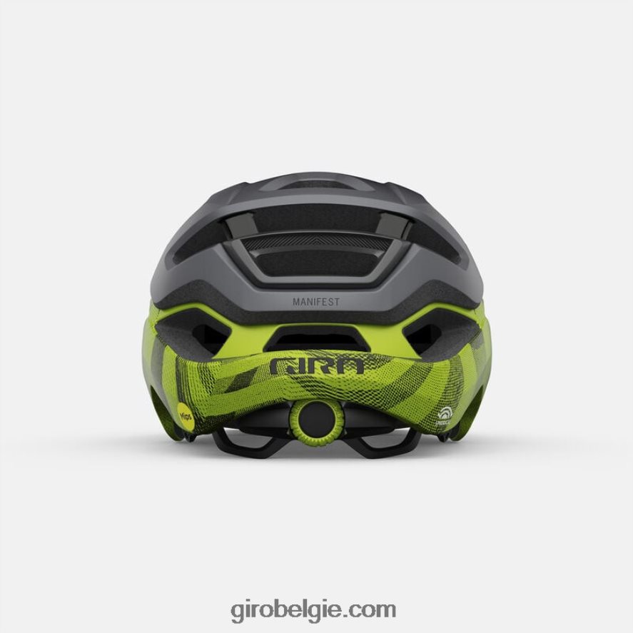 FXR244587 Giro uniseks manifest bolvormige helm mat metallic zwart/ano lime - Image 4