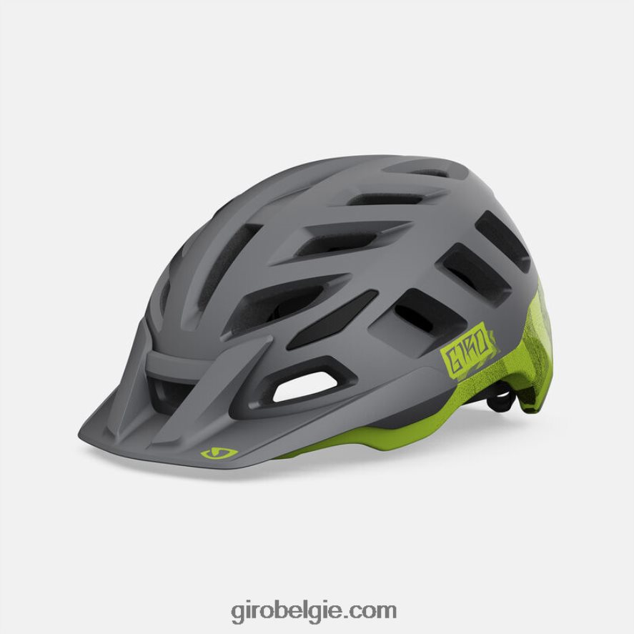 FXR244627 Giro uniseks radix mips helm mat metallic zwart/ano lime - Image 1
