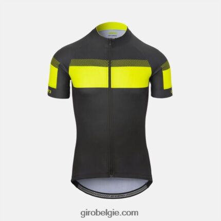 FXR244723 Giro Heren chrono sportshirt zwart/highlight geel sprint