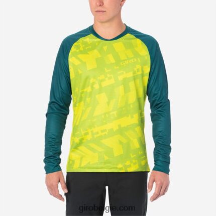 FXR244736 Giro Heren ruige ls jersey fanatiek citroengroen