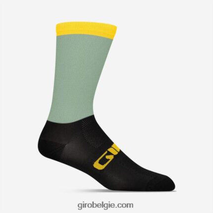 FXR244793 Giro uniseks comp racer hoge sok grijsgroene sardine