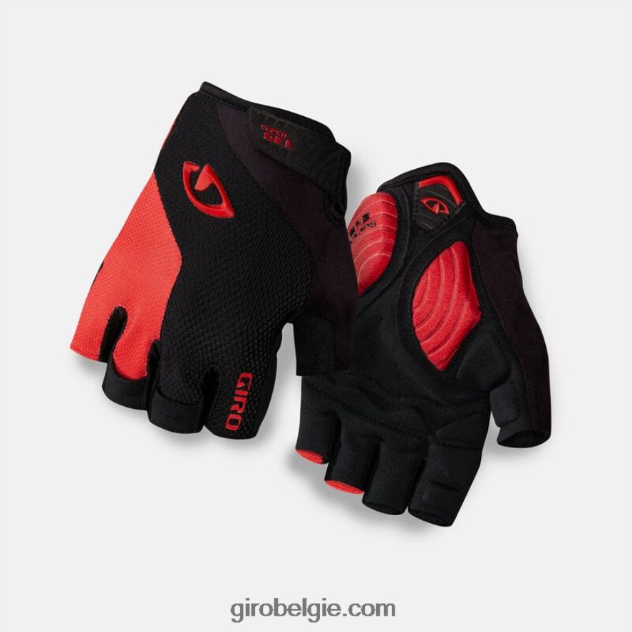fxr244827_giro_heren_strade_dure_supergel_handschoen_zwart_helder_rood.jpg FXR244827 Giro Heren Strade dure supergel handschoen zwart/helder rood - Image 1