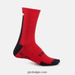 FXR244912 Giro uniseks hrc+ merino wollen sok donkerrood/zwart/grijs
